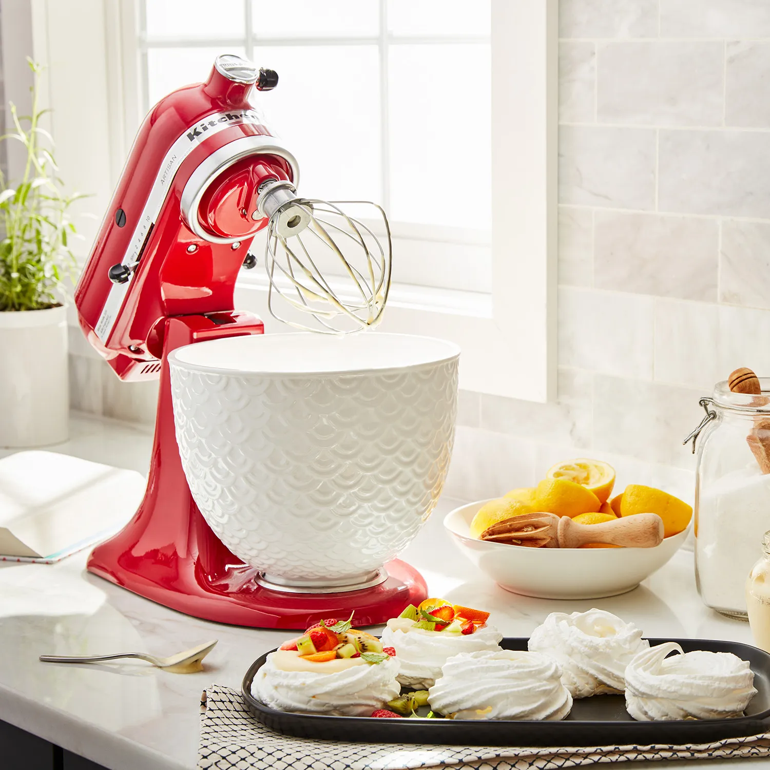  KitchenAid Mermaid Lace Ceramic Bowl, 5 qt. 