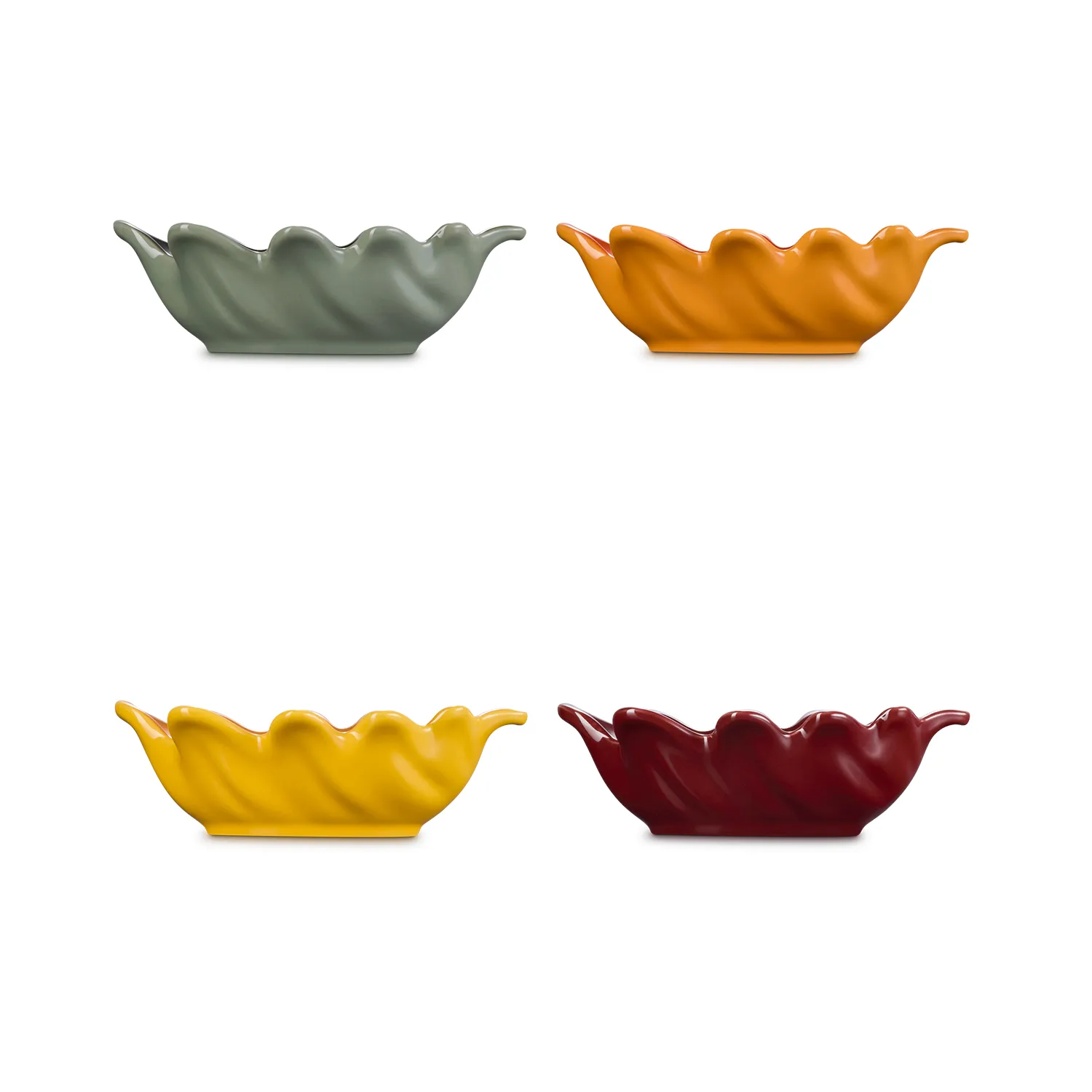 Le Creuset Oak Leaf Mini Bowls, Set of 4
