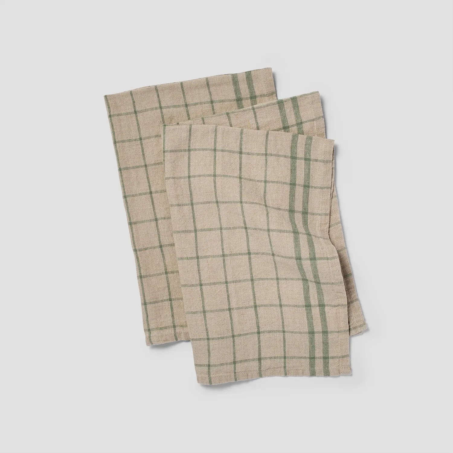 Sur La Table Windowpane Linen Stripe Towels, Set of 2