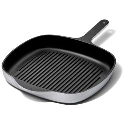 Caraway Enameled Cast Iron Square Grill Pan, 10.5"