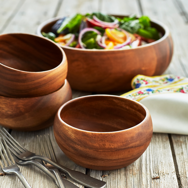 Details about   Acacia Wood Bowl Salad Soup Bowl Wooden Bowl Food Bowl Wooden Kitchen Tableware 