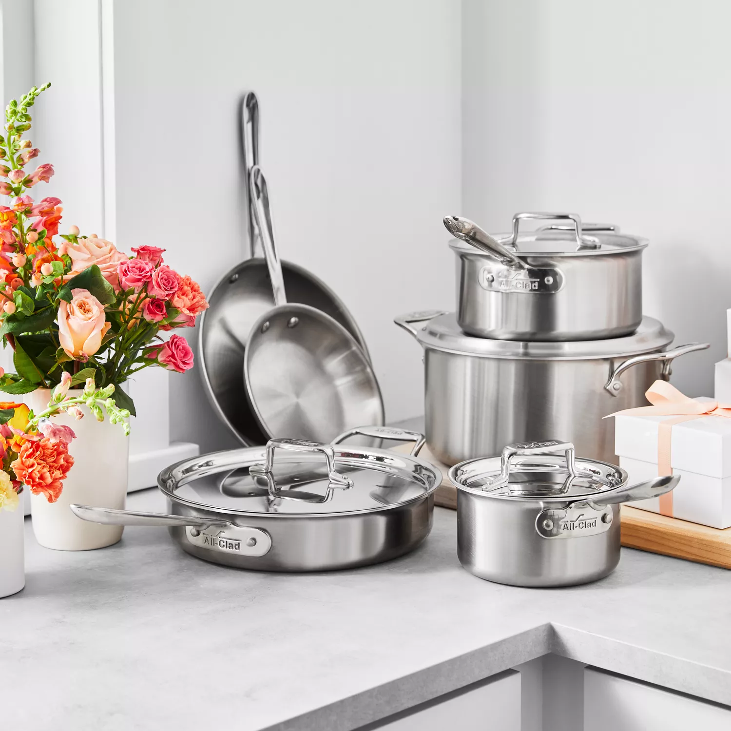All-Clad D5 Brushed Stainless Steel 10-Piece Set