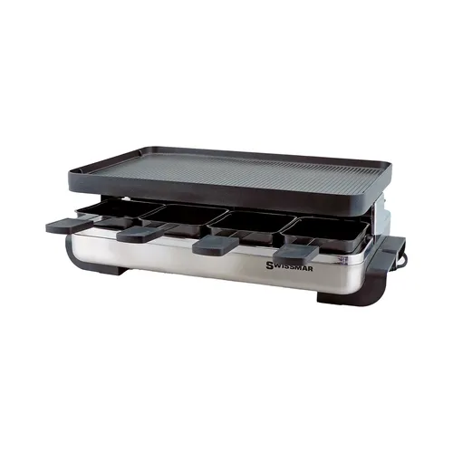 Swissmar Stelvio Raclette Party Grill with Reversible Cast Aluminum Grill Plate
