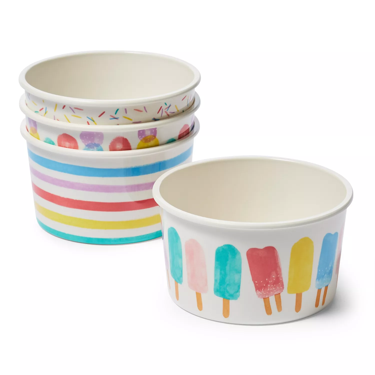 Sur La Table Melamine Ice Cream Bowls, Set of 4