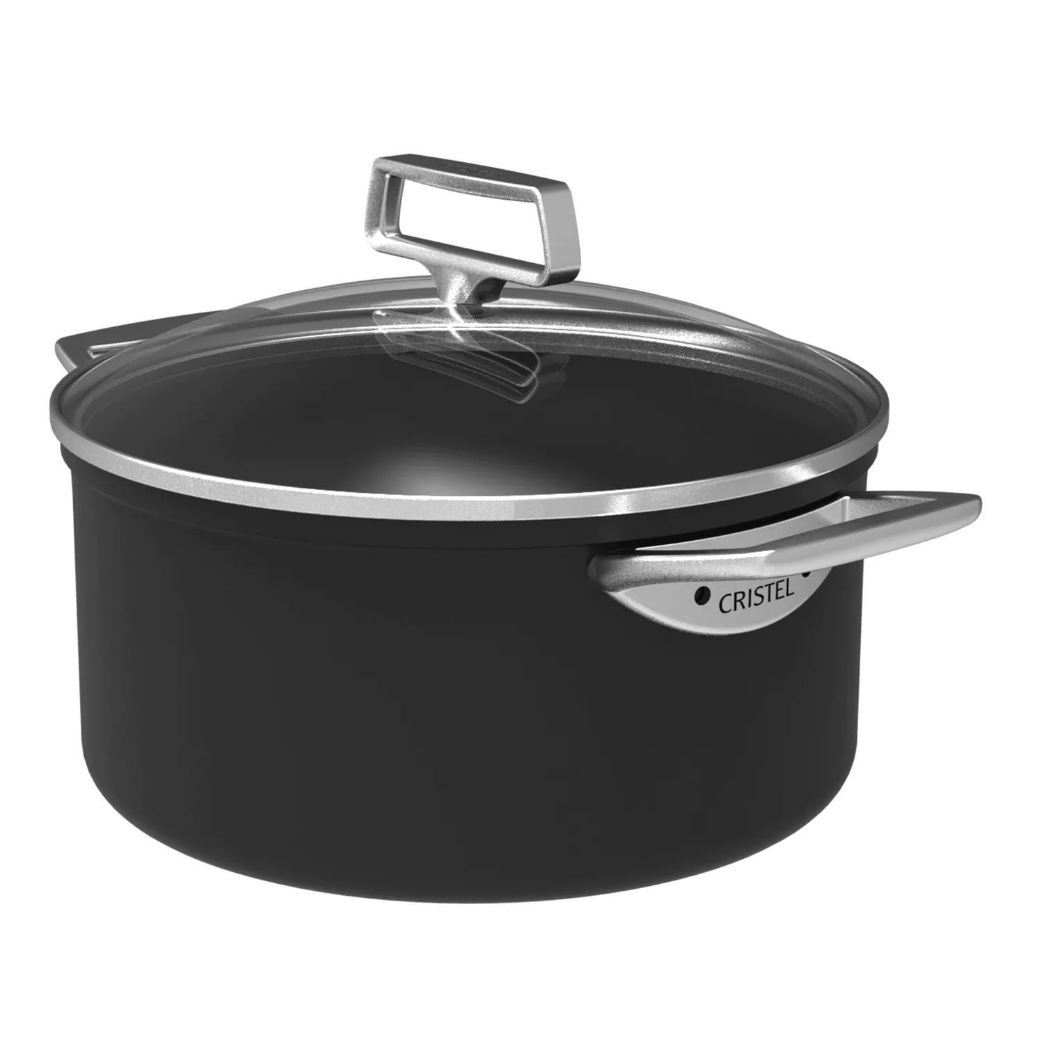 Cristel Castel Pro Ultralu Nonstick Stewpot with Lid, 5.5 Qt. 