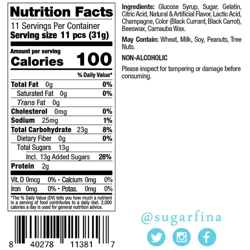 Sugarfina Champagne Gummy Bears