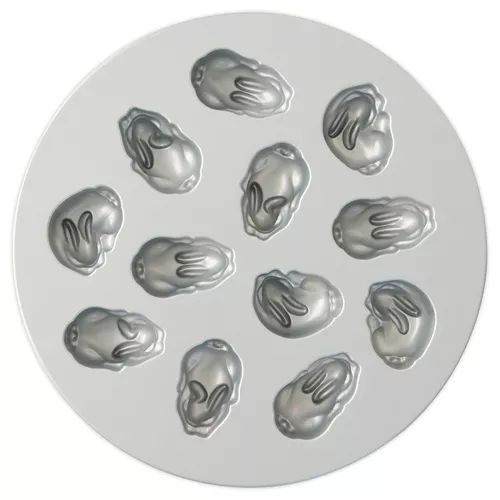 Nordic Ware Baby Bunny Bites Cakelet Pan, 12 Cavity