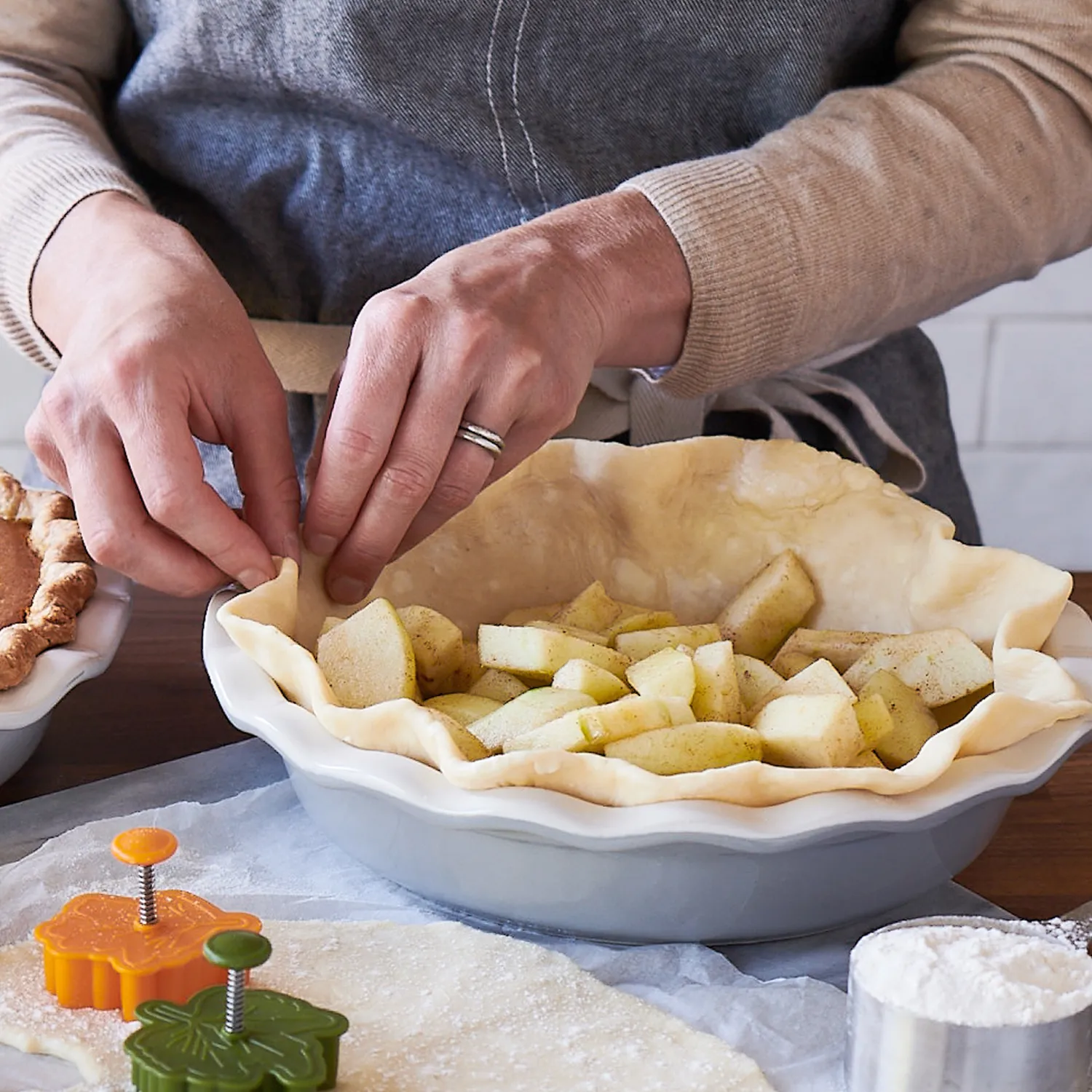 Take & Bake: Salted Caramel Lattice-Top Apple Pie + Pie Dish - image 4