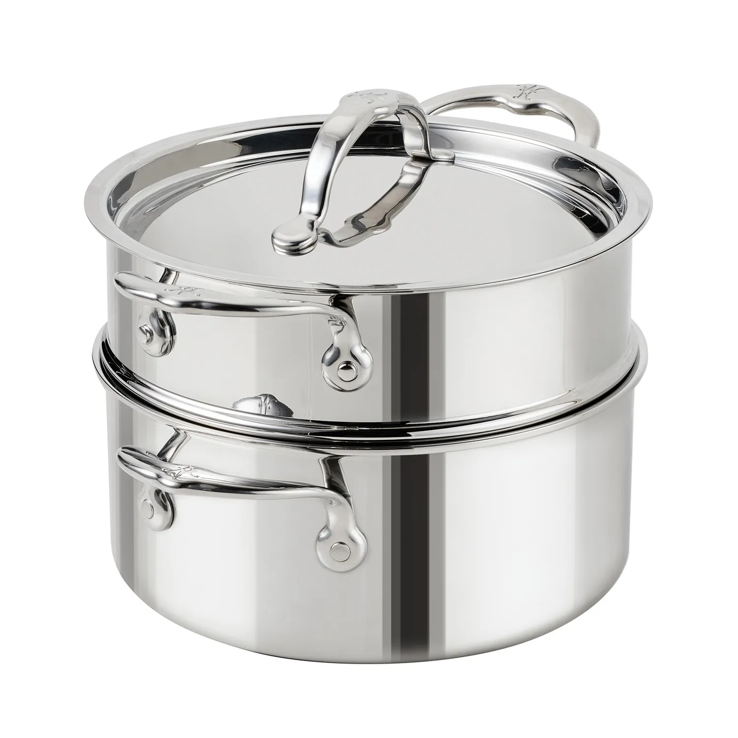 Hestan ProBond Luxe Stainless Steel Soup Pot with Steamer Insert, 3 qt.