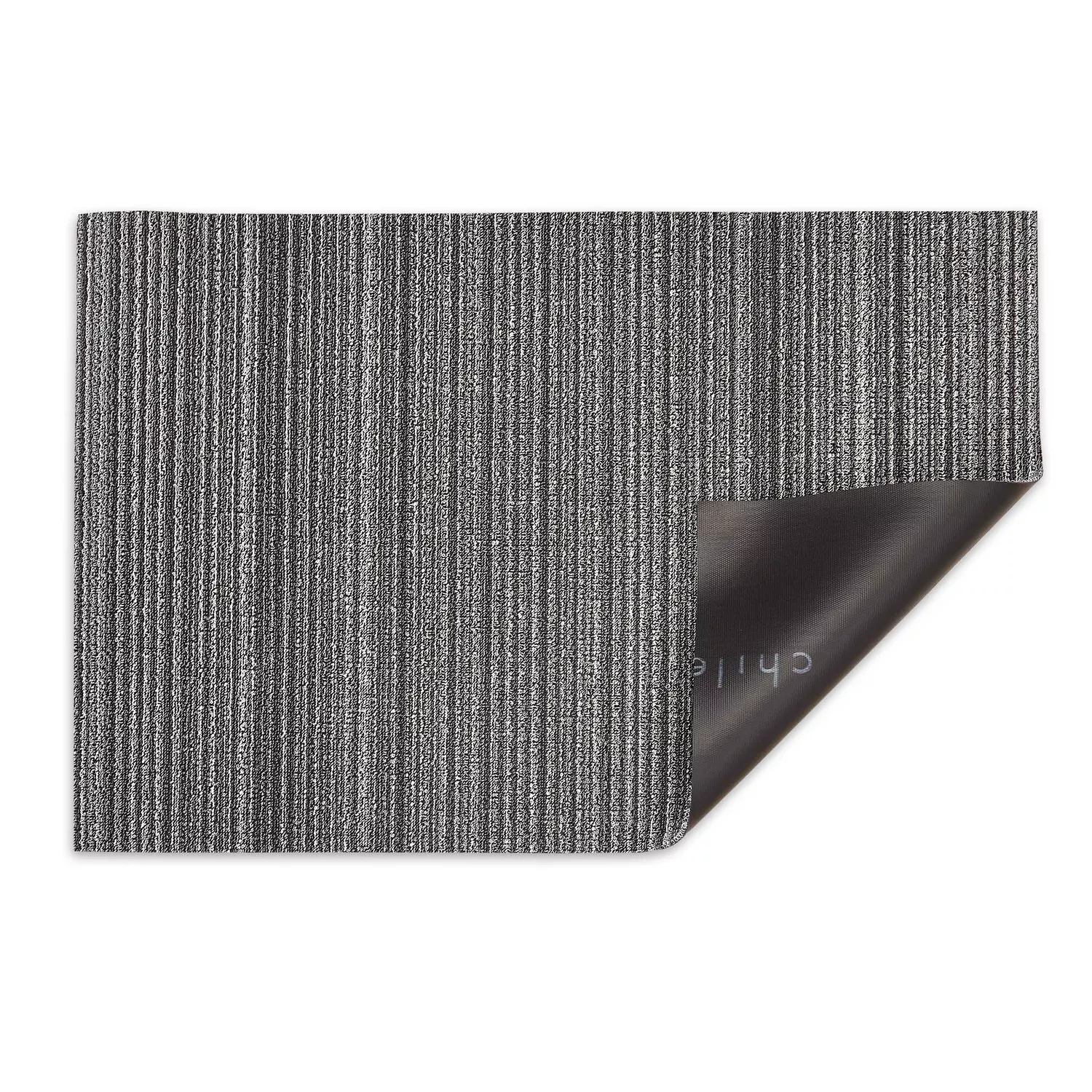 Chilewich Skinny Stripe Shag Rug, Shadow