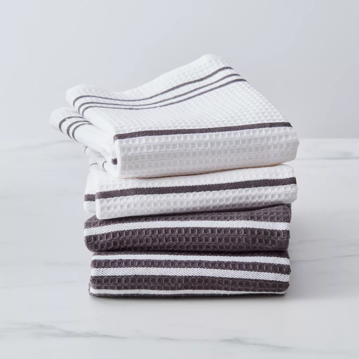 Waffle-Terry White Organic Cotton Dish Towels, Set of 2 + Reviews