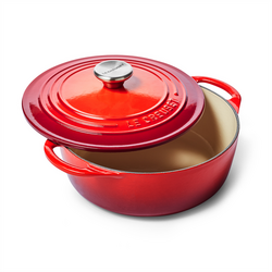 Le Creuset Enameled Cast Iron Shallow Round Dutch Oven, 2.75-Qt. It is the perfect size for 2 but can be used for a party of 4