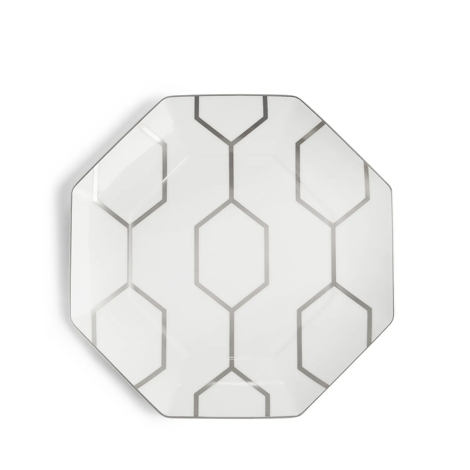 Wedgwood Gio Platinum Octagonal Salad Plate