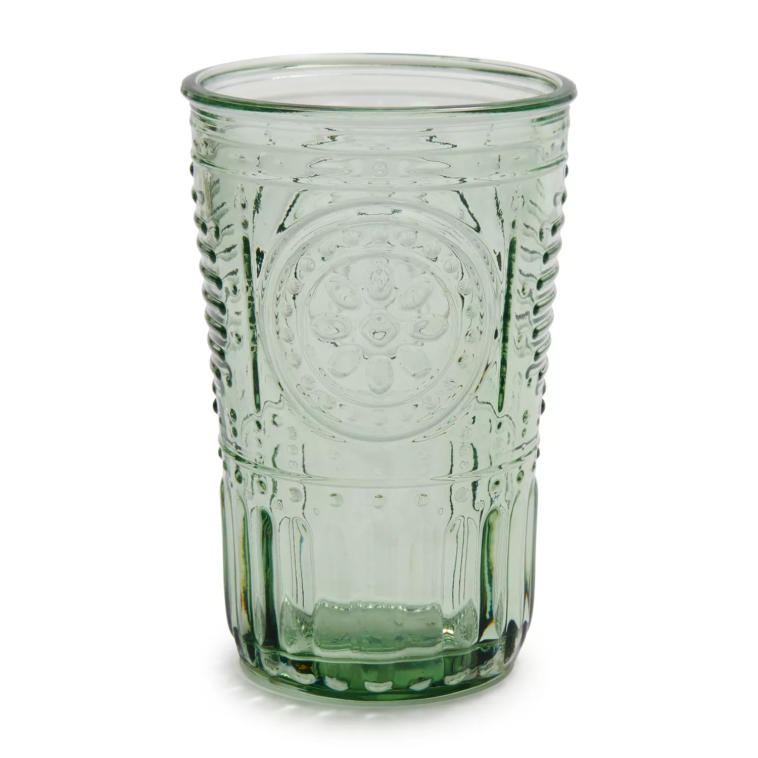 Bormioli Rocco Romantic Set of 6 Stemware Glasses, 10.75 oz. Colored Crystal Glass, Pastel Green, Made in Italy