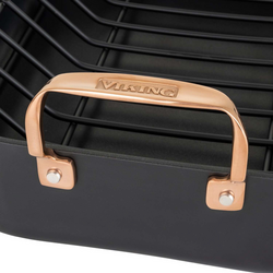Viking Hard Anodized Roaster with Copper Handles and Bonus Carving Set, 16&#34; x 14&#34;