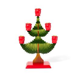 Sur La Table Wooden Tree 5-Piece Taper Holder 