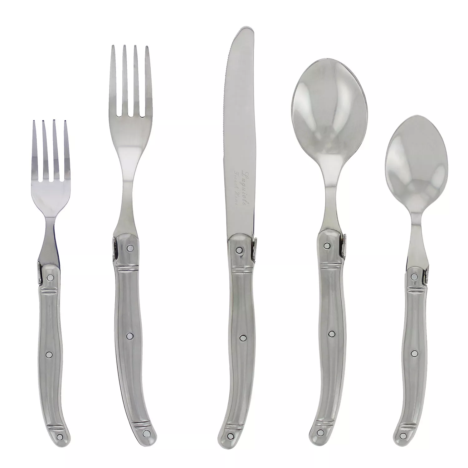 French Home Laguiole Stainless Steel Flatware, 20-Piece Set