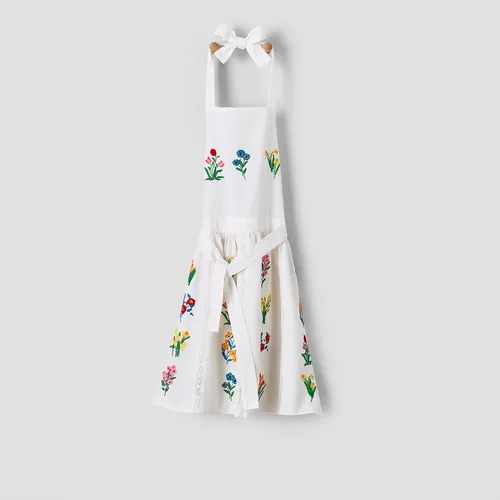 Sur La Table Painter's Garden Embroidered Apron