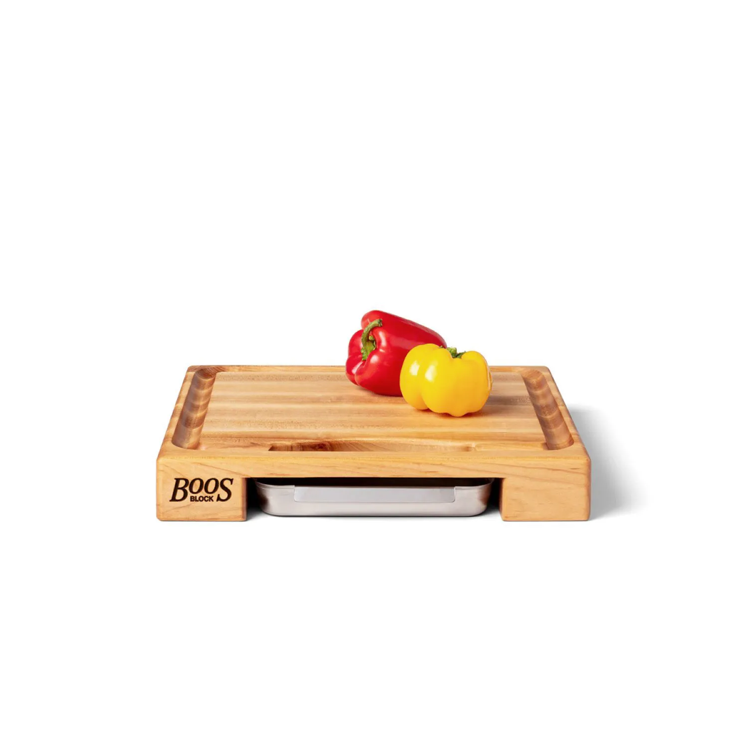 John Boos Maple Edge-Grain Rectangular Cutting Board w/ Insert