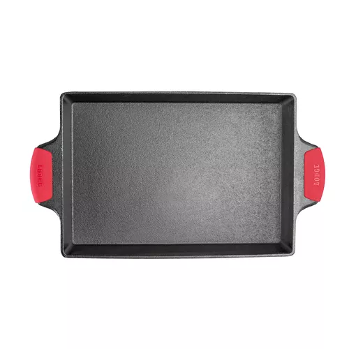 Lodge Cast Iron Casserole with Silicone Handles, 13" x 9"