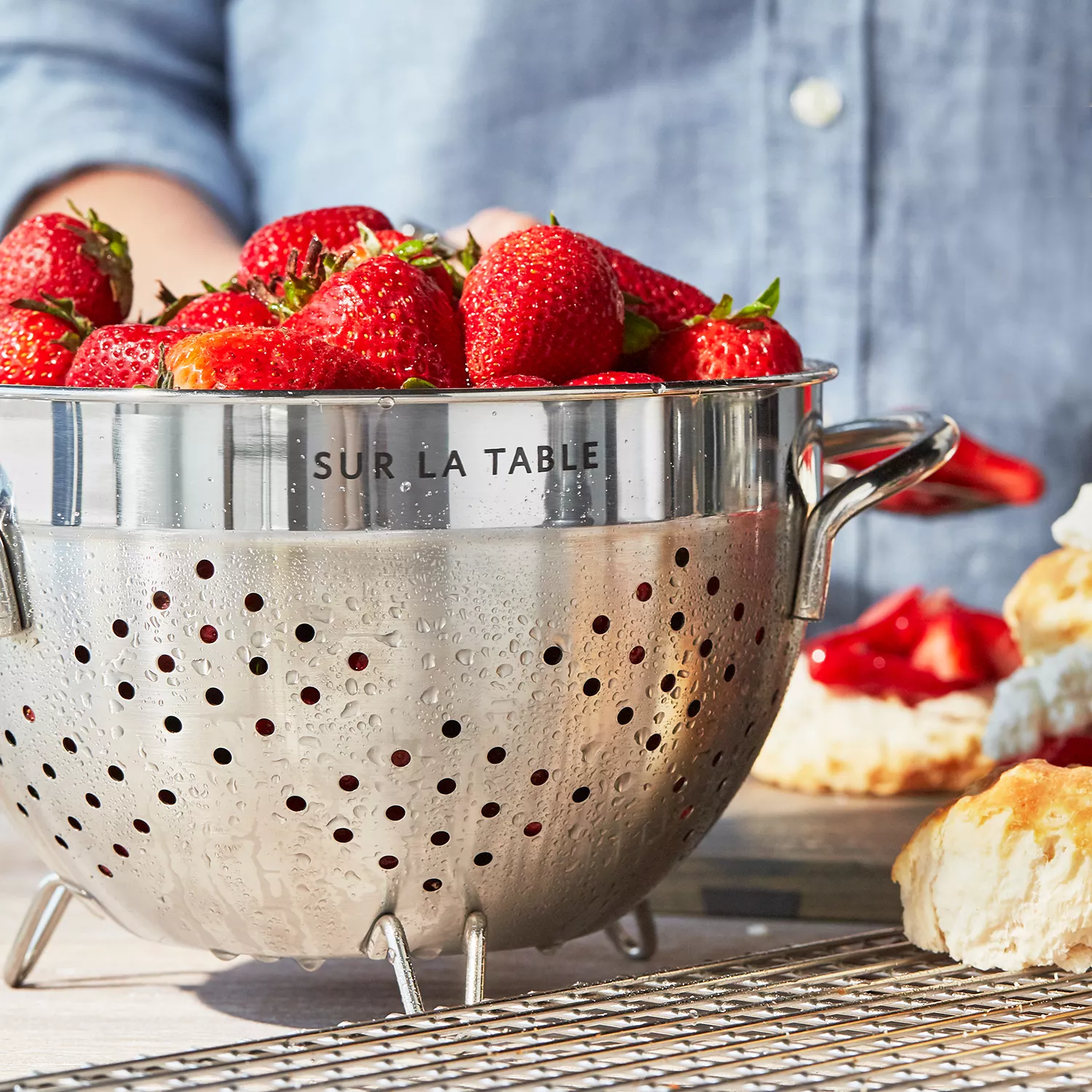Sur La Table Stainless Steel Colanders