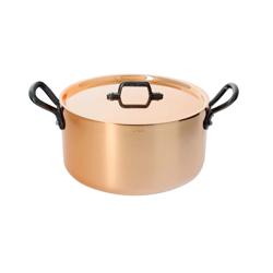 de Buyer Inocuivre Tradition Copper Stew Pan With Lid