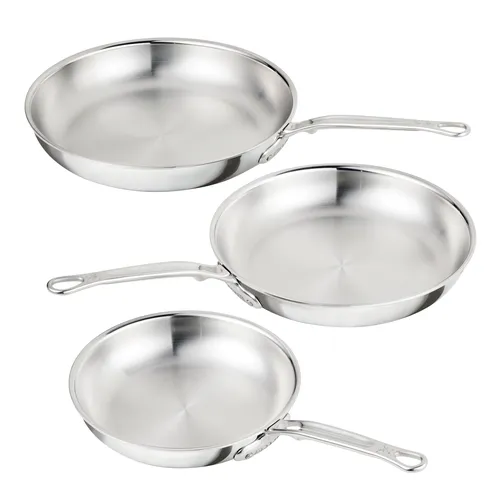 Hestan ProBond Luxe Stainless Steel Set of 3 Skillets, 8.5", 11", & 12.5"