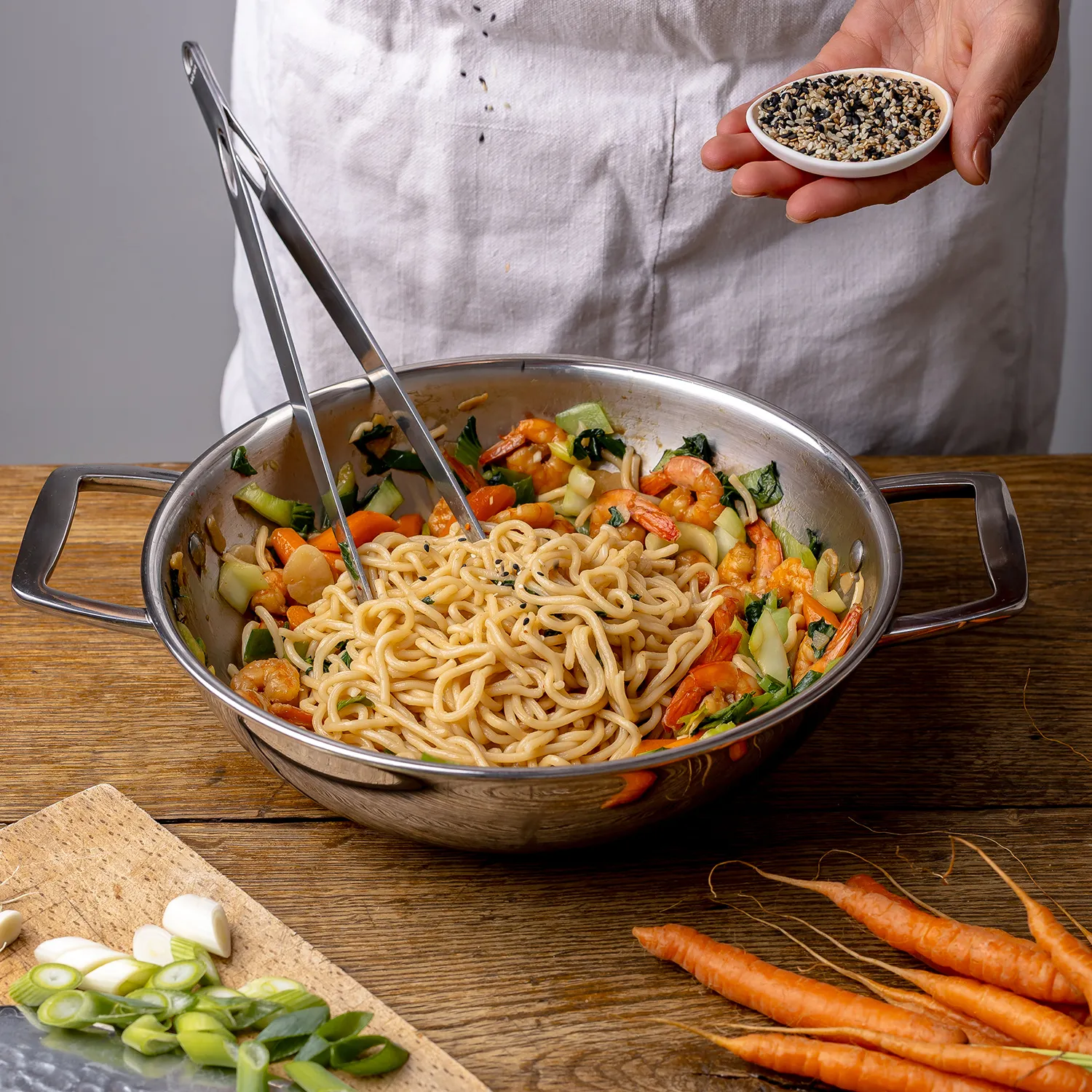 Cristel Castel'Pro Ultraply 3-Ply Stainless Steel Wok