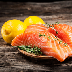 Mustard-Crusted Salmon with Fennel and Blood Orange Salad