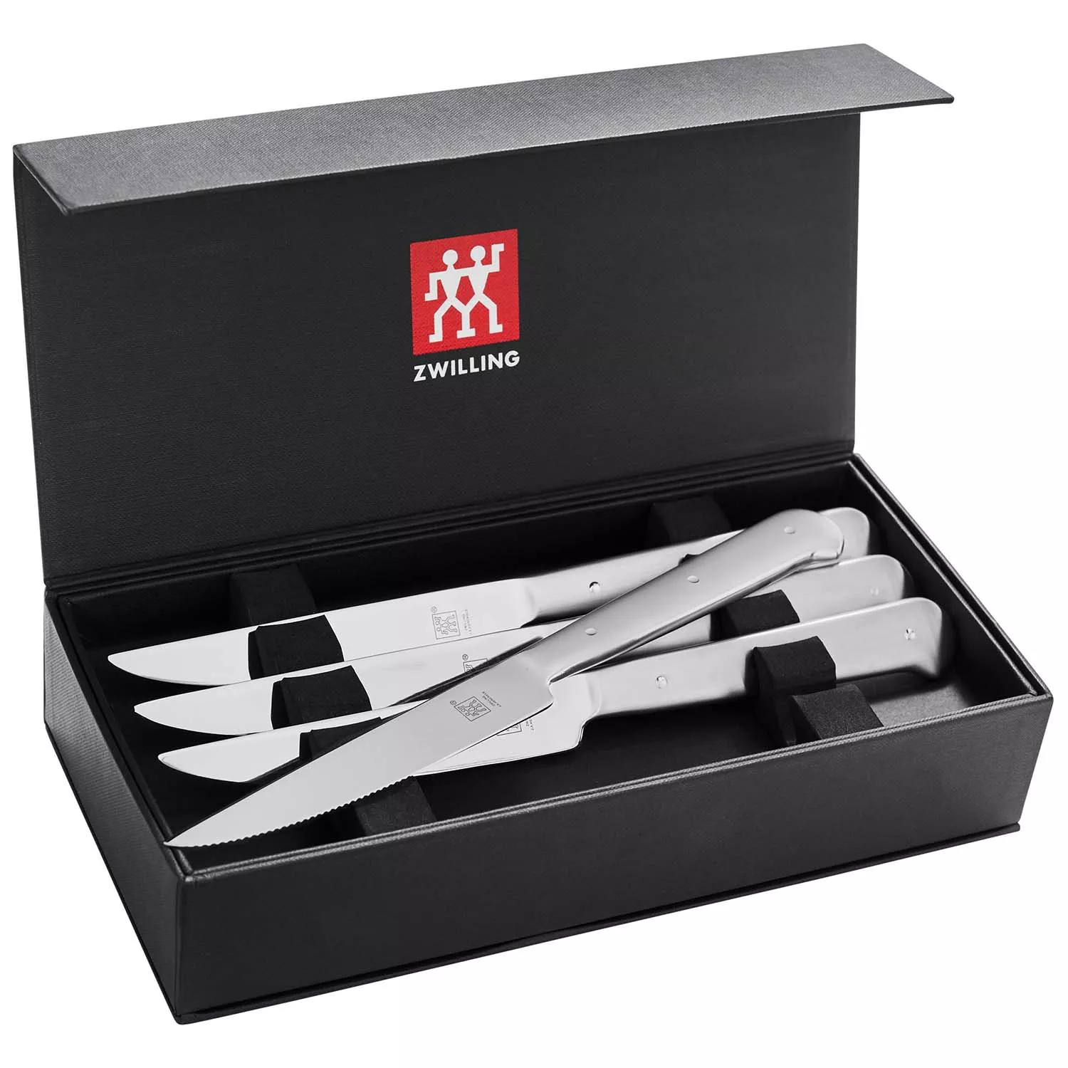 8PCS Professional Steak Knives Set with Sharp Serrated Blade and