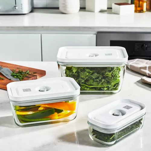 Zwilling Fresh & Save Tall Glass Vacuum Containers, Set of 3