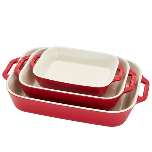 Staub Stoneware 3-Piece Rectangular Baker Set