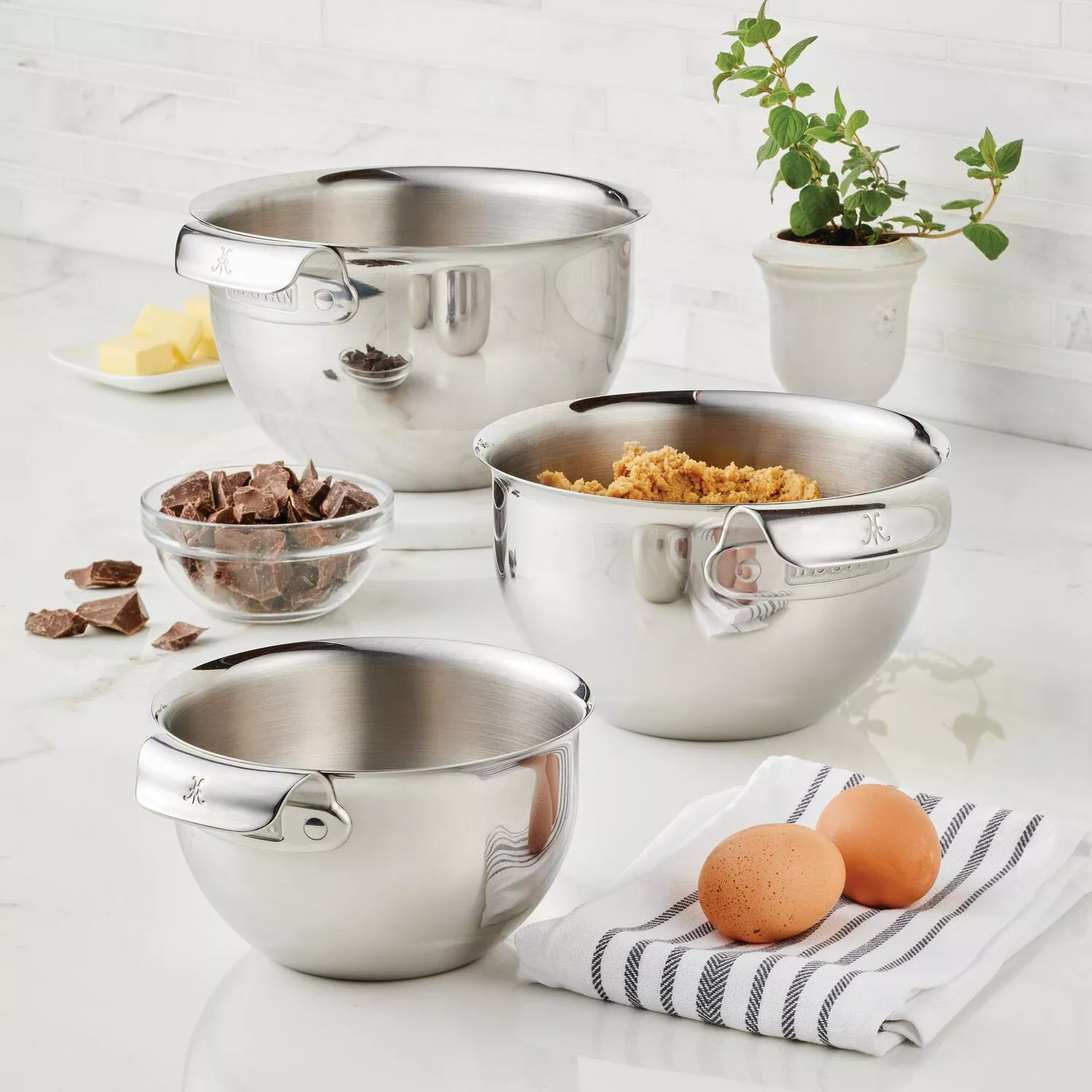 All-Clad 3-Piece Stainless Steel Mixing Bowl Set