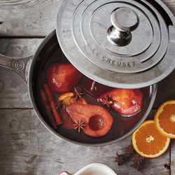 Red-Wine Poached Pear Salad with Champagne Vinaigrette