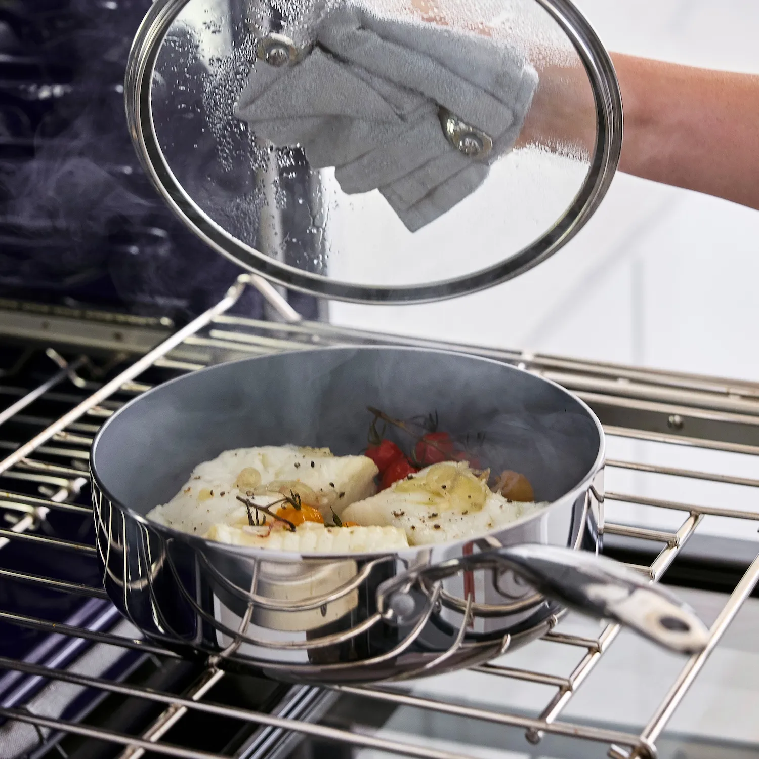 GreenPan Stainless Steel Valencia Pro Ceramic Nonstick Sauté Pan w/ Lid, 5 qt.