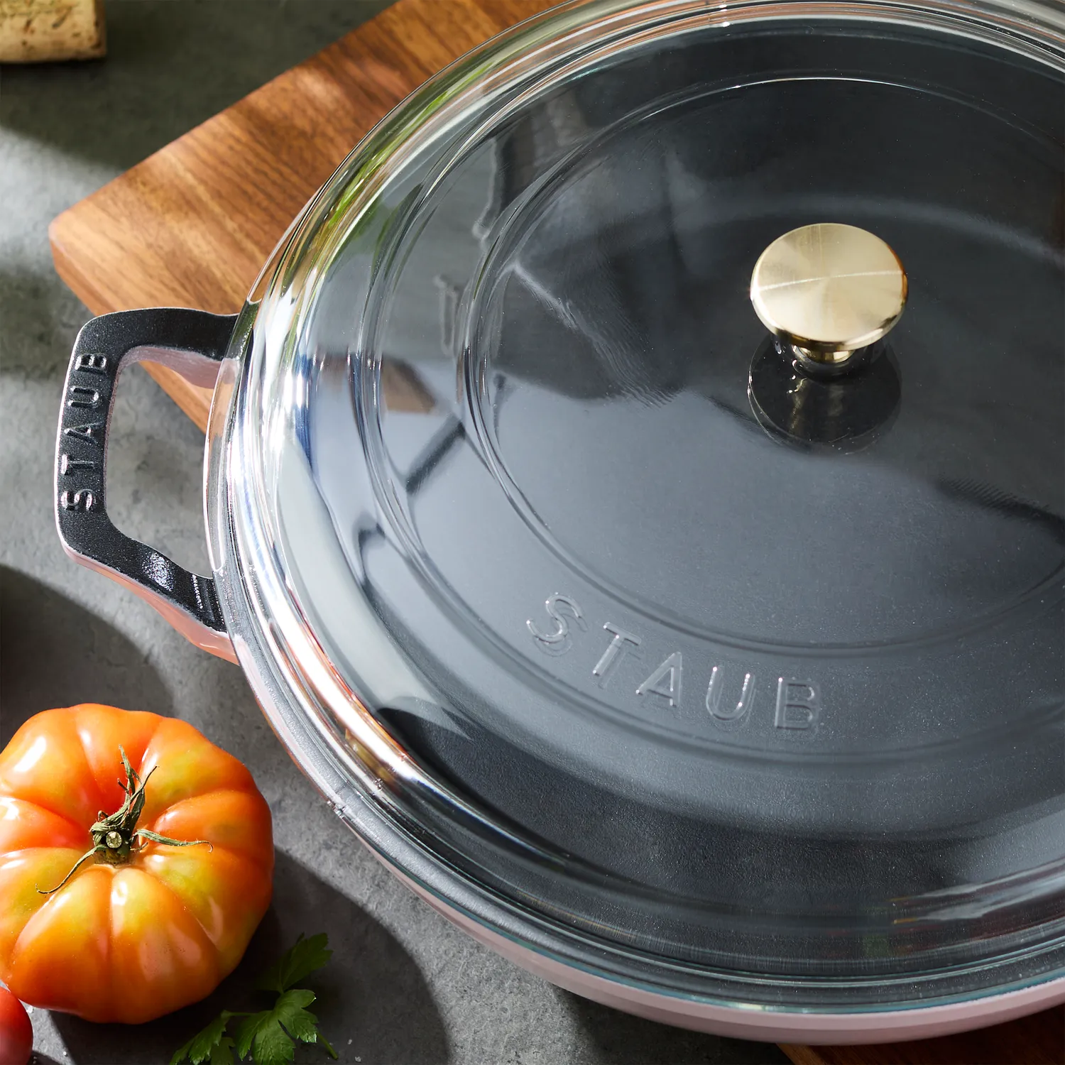Staub Heritage All-Day Pan with Domed Glass Lid, 3.5 qt.