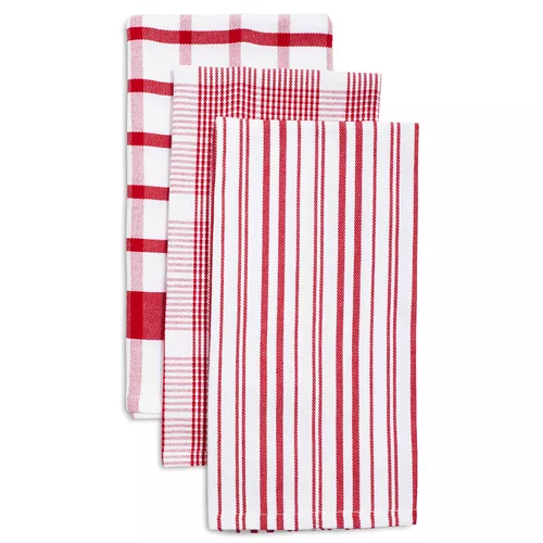 Sur La Table Assorted Twill Kitchen Towels, Set of 3