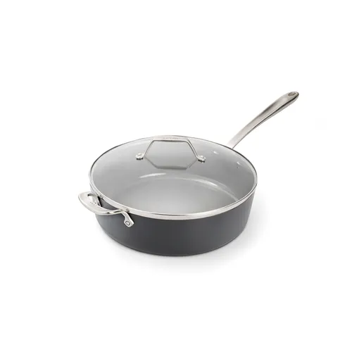 All-Clad HA1 Ceramic Nonstick Sauté Pan with Lid, 6 qt.