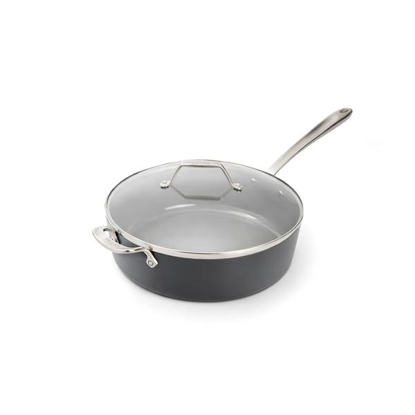 All-Clad HA1 Ceramic Nonstick Sauté Pan with Lid, 6 qt.