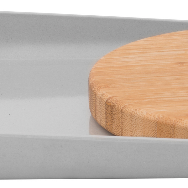 BergHOFF Bamboo Plate With Cutting Board, Gray, 13.5&#34;