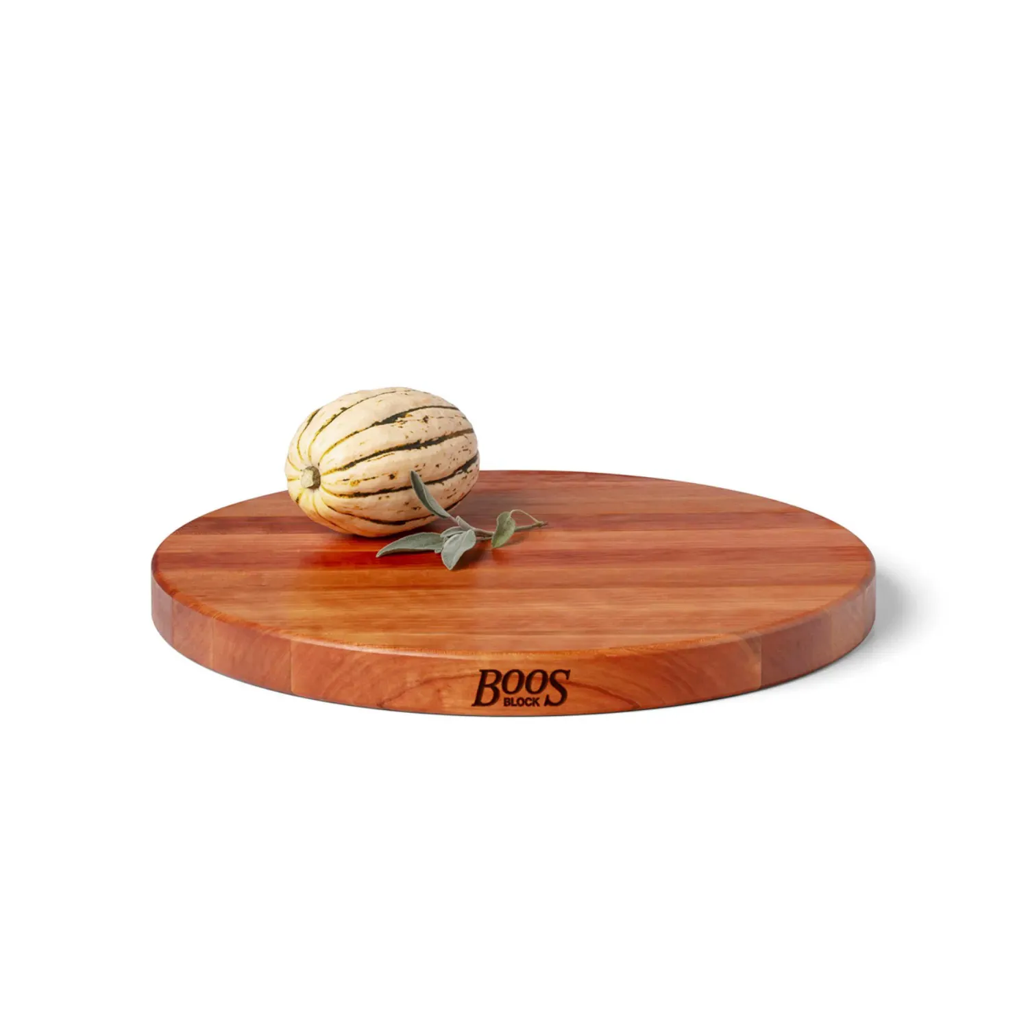 John Boos Cherry Edge-Grain Round Cutting Board, 18" x 1.5"