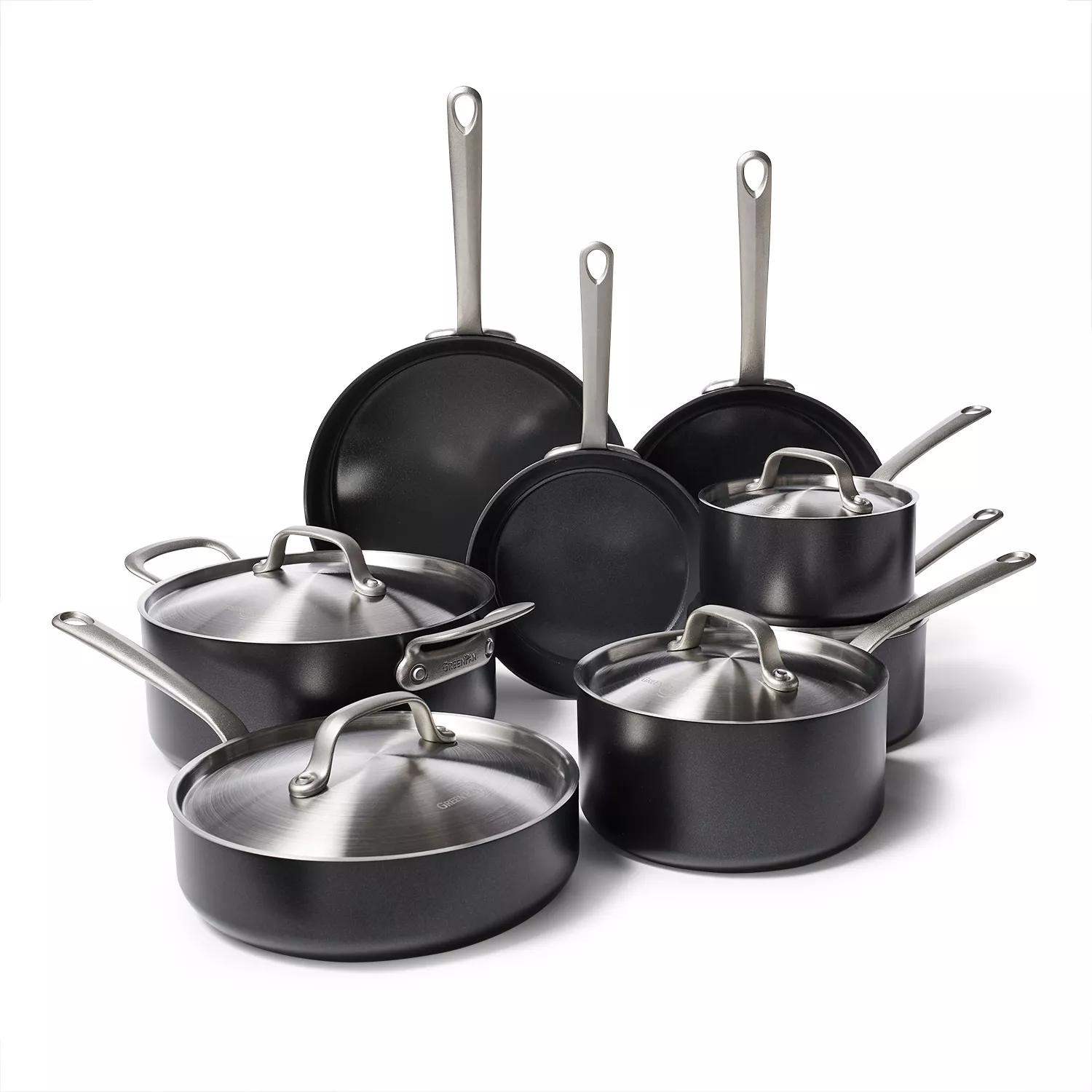 GreenPan Reserve Cream 10-Piece Ceramic Non-Stick Cookware Set + Reviews