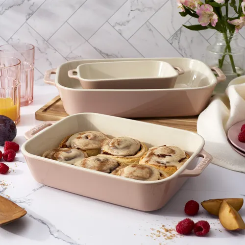 Staub Pastel Macaron Stoneware 3-Piece Rectangular Baker Set