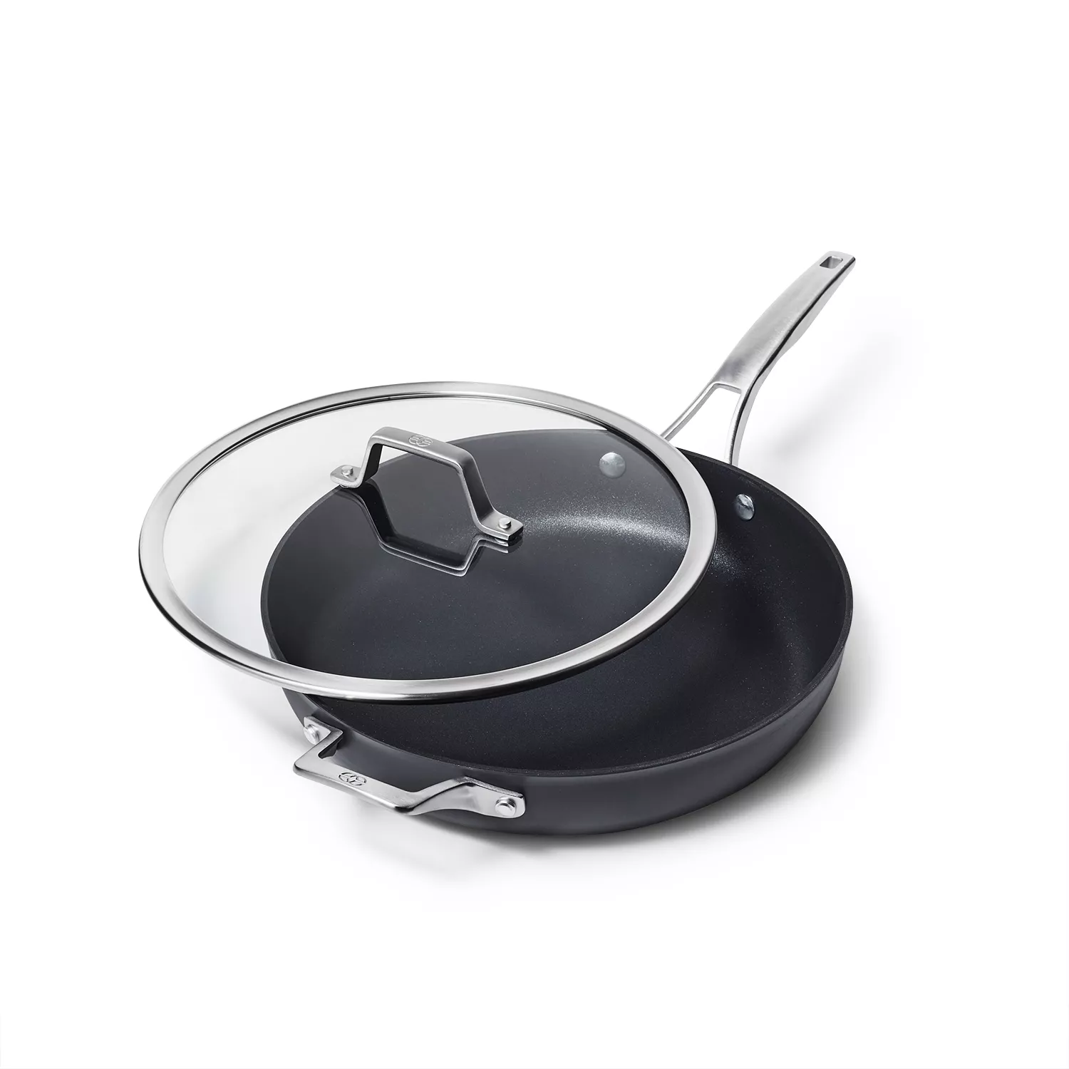 Calphalon Premier Space-Saving Hard-Anodized Nonstick 12in Everyday Pan with Lid