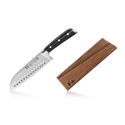 Cangshan TS Series Swedish Sandvik Steel Forged Santoku Knife & Wood Sheath Set