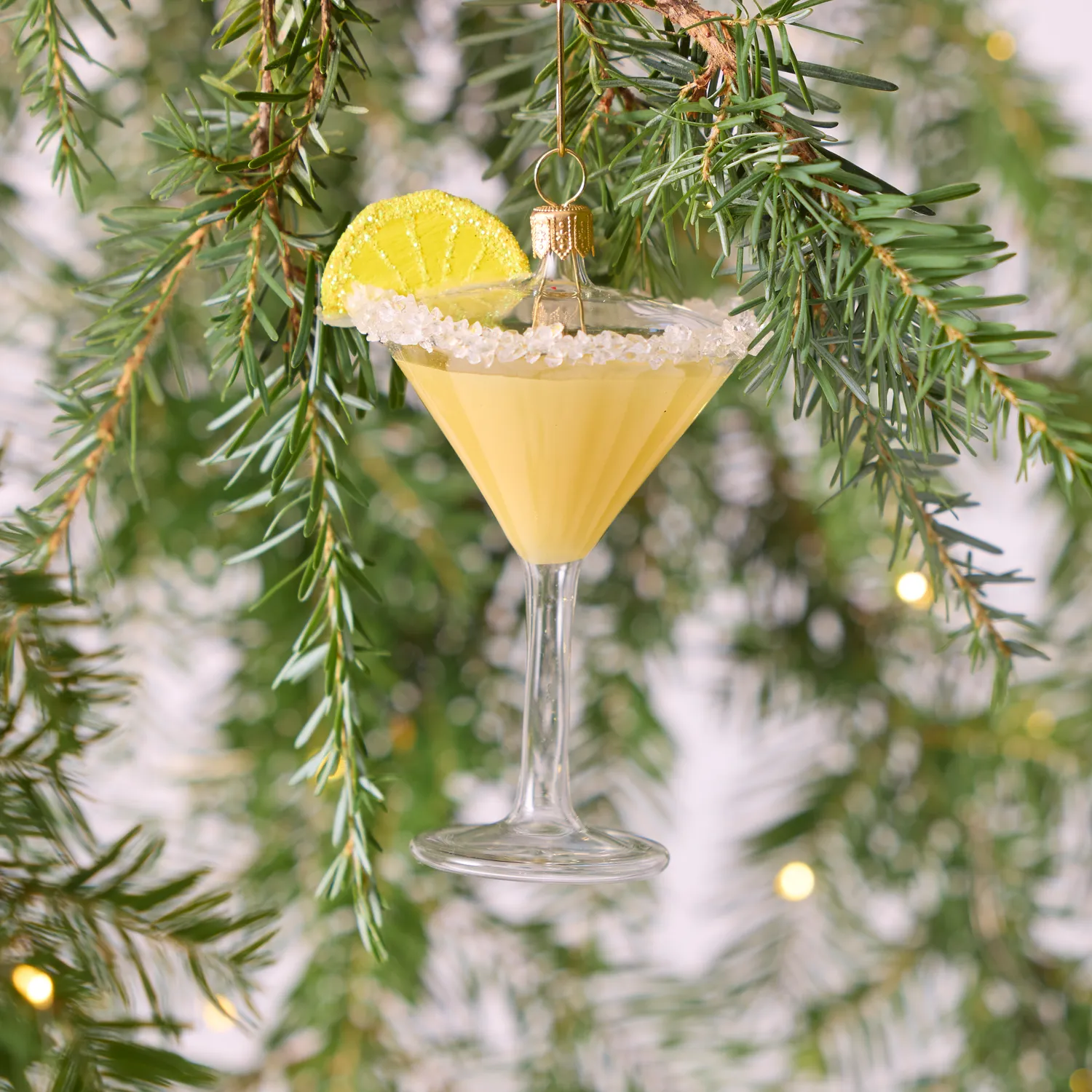 Sur la table Lemon Martini Ornament