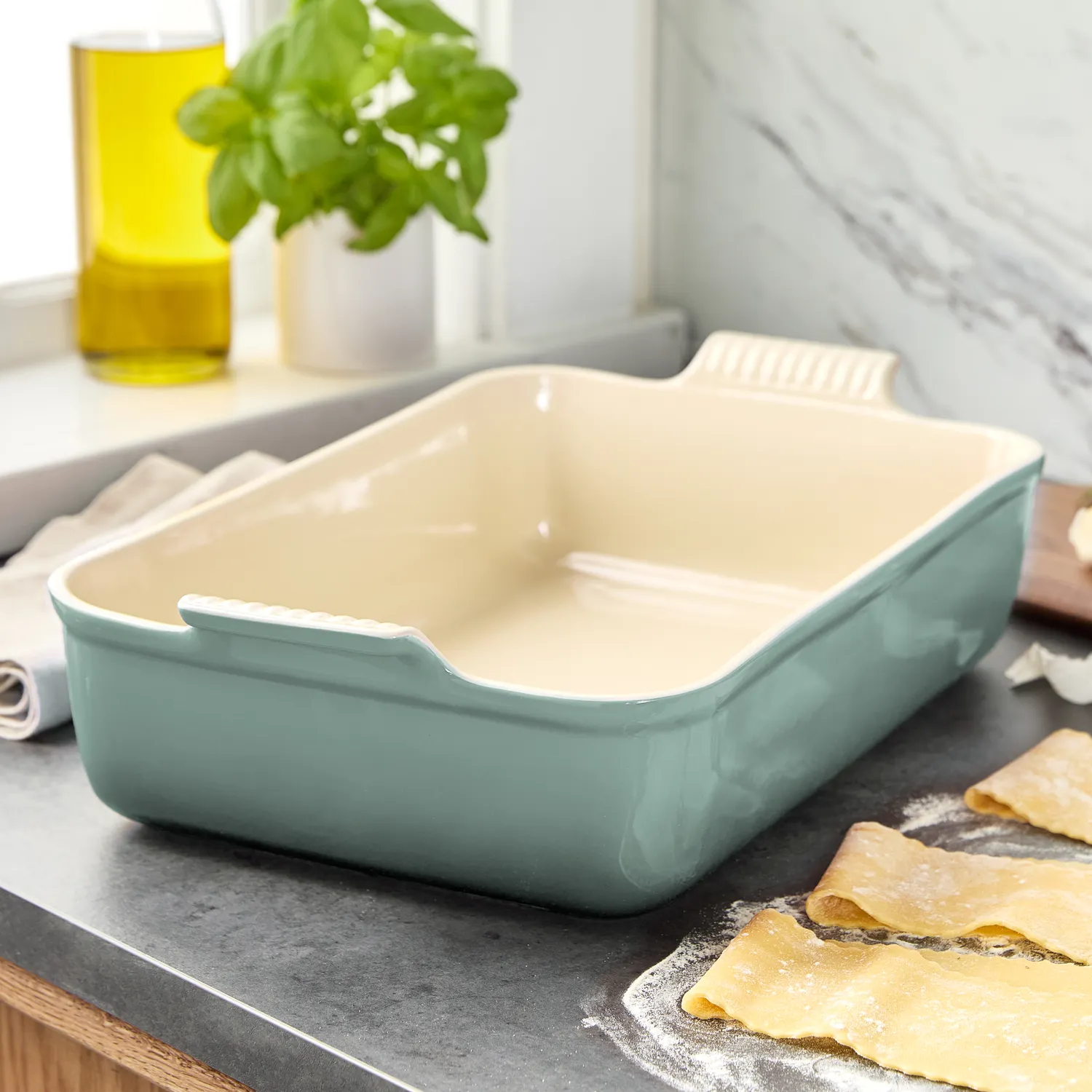 Le Creuset Heritage Stoneware Deep Lasagna Baker, 6.75 qt.
