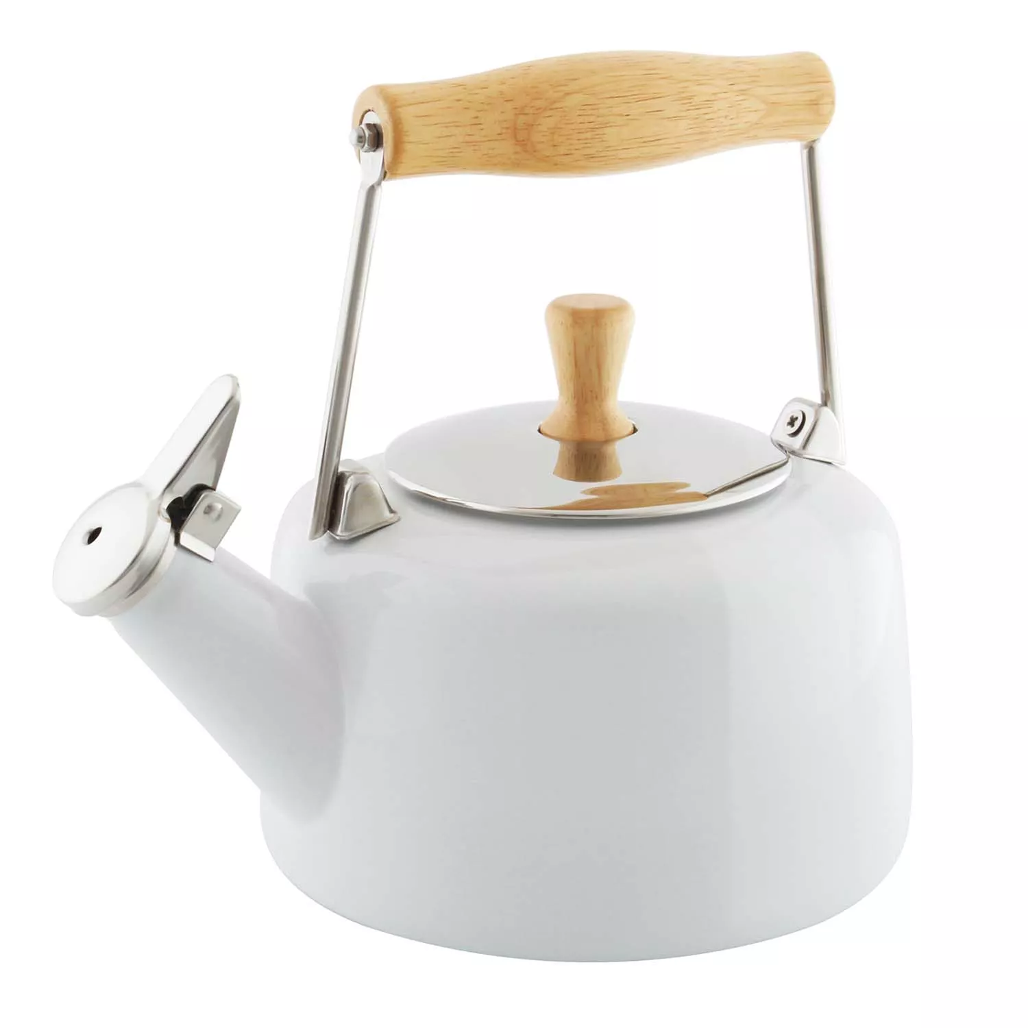 Chantal Sven Whistling Teakettle with Natural Wood