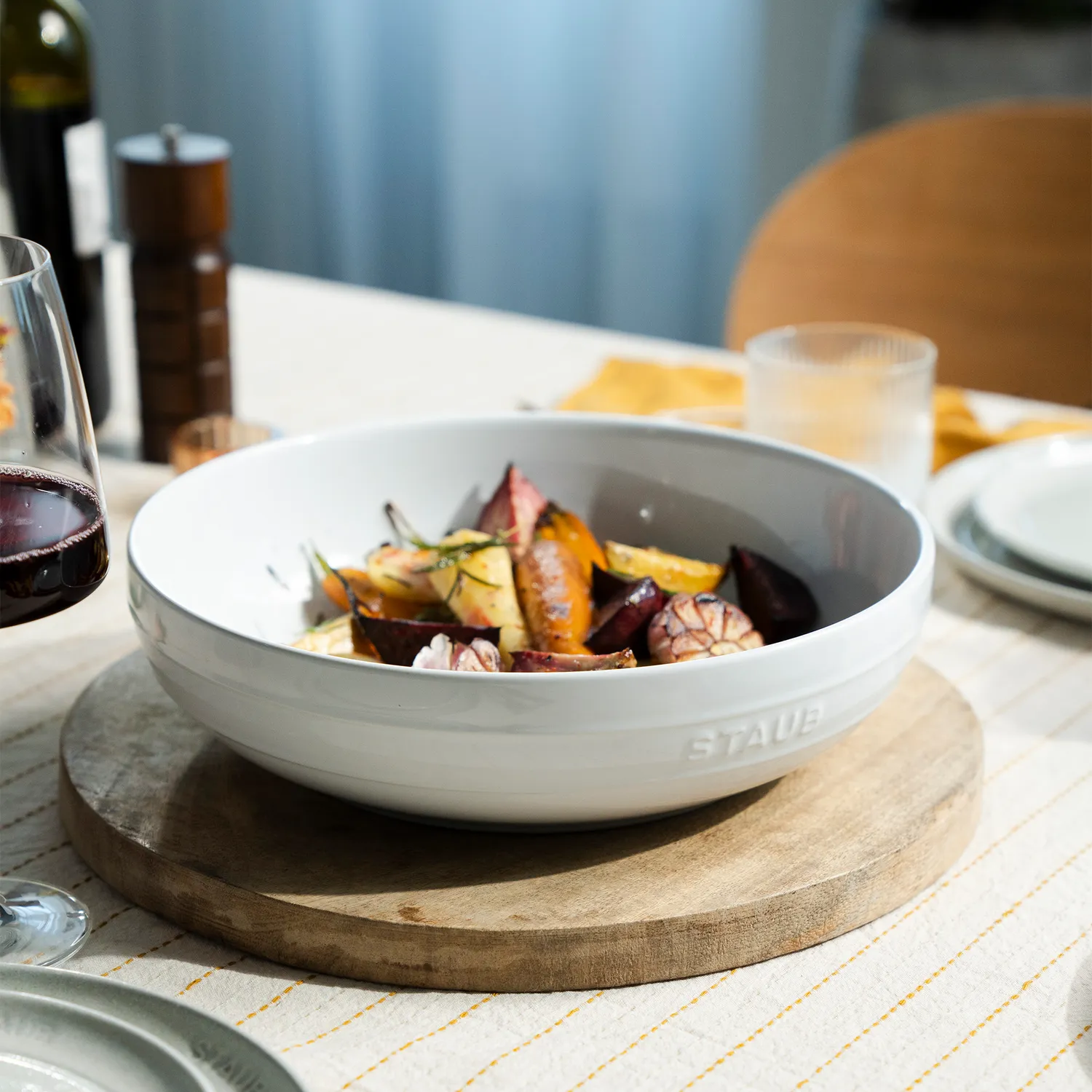 Staub Ceramic Shallow Serving Bowl, 11"