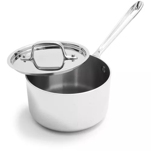 D3 Stainless 3-ply Bonded Cookware, Butter Warmer with pour lip, 0.5 quart